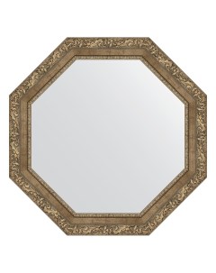 Зеркало в багетной раме виньетка античная латунь 85 мм 75 4х75 4 см Evoform