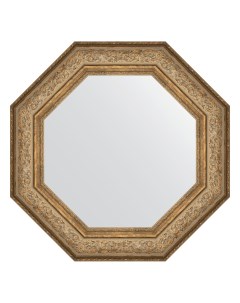 Зеркало в багетной раме виньетка античная бронза 109 мм 70 6х70 6 см Evoform