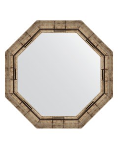 Зеркало в багетной раме серебряный бамбук 73 мм 64х64 см Evoform