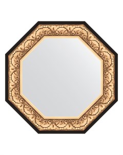Зеркало в багетной раме барокко золото 106 мм 70 4х70 4 см Evoform