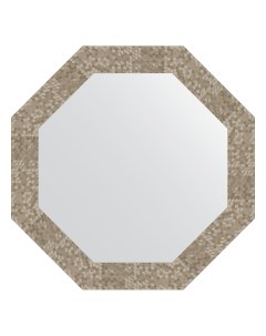 Зеркало в багетной раме соты титан 70 мм 63 0х63 0 см Evoform