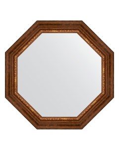 Зеркало в багетной раме римская бронза 88 мм 76 6х76 6 см Evoform
