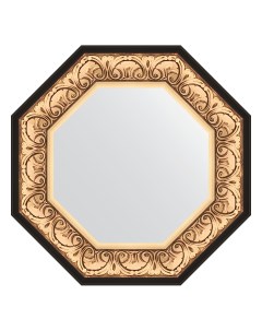 Зеркало в багетной раме барокко золото 106 мм 60 4х60 4 см Evoform