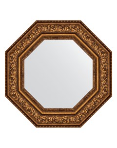Зеркало в багетной раме виньетка состаренная бронза 109 мм 60 6х60 6 см Evoform