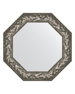 Зеркало в багетной раме византия серебро 99 мм 68 8х68 8 см Evoform
