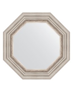 Зеркало в багетной раме римское серебро 88 мм 56 6х56 6 см Evoform