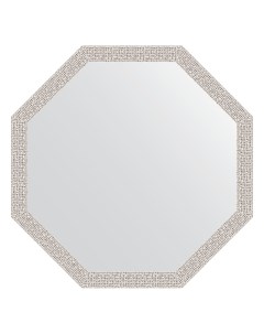 Зеркало в багетной раме мозаика хром 46 мм 68 2х68 2 см Evoform
