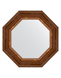 Зеркало в багетной раме римская бронза 88 мм 56 6х56 6 см Evoform