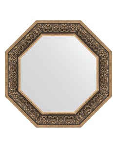 Зеркало в багетной раме вензель серебряный 101 мм 69 4х69 4 см Evoform
