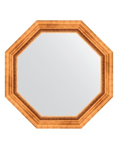 Зеркало в багетной раме римское золото 88 мм 76 6х76 6 см Evoform