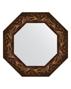 Зеркало в багетной раме византия бронза 99 мм 58 8х58 8 см Evoform