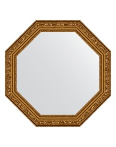 Зеркало в багетной раме виньетка состаренное золото 56 мм 50 4х50 4 см Evoform