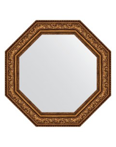 Зеркало в багетной раме виньетка состаренная бронза 109 мм 80 6х80 6 см Evoform