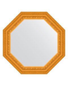Зеркало в багетной раме сусальное золото 80 мм 64 8х64 8 см Evoform