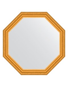 Зеркало в багетной раме состаренное золото 67 мм 72 6х72 6 см Evoform