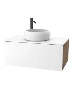 Тумба для ванной комнаты Кито под столешницу аттик белый мат 80 Зов