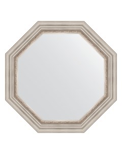 Зеркало в багетной раме римское серебро 88 мм 76 6х76 6 см Evoform