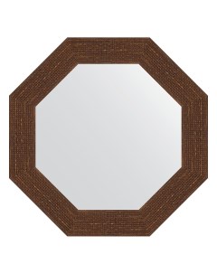 Зеркало в багетной раме мозаика античная медь 70 мм 53 0х53 0 см Evoform
