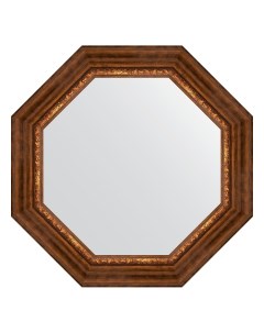 Зеркало в багетной раме римская бронза 88 мм 66 6х66 6 см Evoform