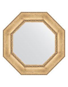 Зеркало в багетной раме состаренное серебро с орнаментом 120 мм 73х73 см Evoform