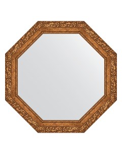 Зеркало в багетной раме виньетка бронзовая 85 мм 75 4х75 4 см Evoform