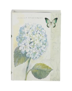 Шкатулка в виде книги голубой цветок 21 5х7х30 см Гласар