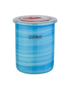 Банка для сыпучих продуктов Ceramics 0 6 л синий Guffman