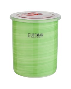 Банка для сыпучих продуктов Ceramics 0 6 л зеленый Guffman
