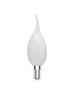 Лампа Basic Filament Свеча на ветру 6 5W 480lm 2700К Е14 milky LED 1 10 50 Gauss