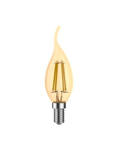 Лампа Basic Filament Свеча на ветру 3 8W 350lm 2400К Е14 golden LED 1 10 50 Gauss