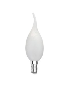 Лампа Basic Filament Свеча на ветру 4 5W 400lm 4100К Е14 milky LED 1 10 50 Gauss