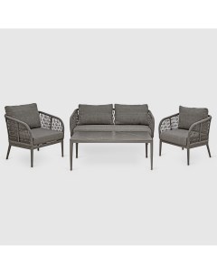 Садовый комплект мебели серый из 4 предметов Konway