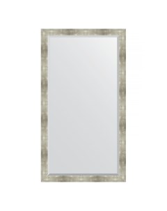 Зеркало напольное с фацетом в багетной раме алюминий 90 мм 111x201 см Evoform
