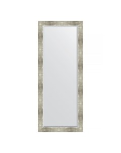 Зеркало напольное с фацетом в багетной раме алюминий 90 мм 81x201 см Evoform