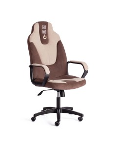Кресло компьютерное Neo флок коричневое с бежевым 64х49х122 см Tc