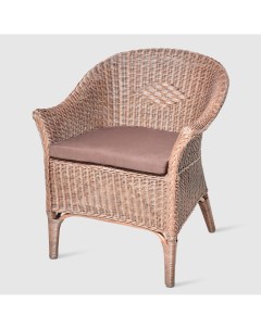 Кресло Roma medium brown с подушкой Rattan grand
