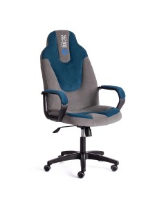 Кресло компьютерное Neo флок серое с синим 64х46х122 см Tc