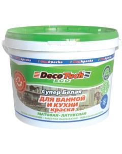 Краска Eco для ванной и кухни 3 кг Decotech