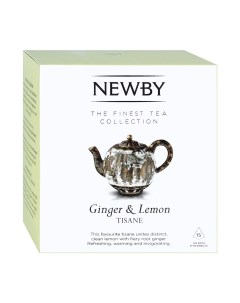Чайный напиток Имбирь с лимоном в пирамидках 15 пакетиков Newby
