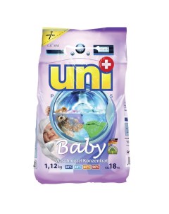 Концентрированный стиральный порошок Baby 18 стирок 1 12 кг Uniplus