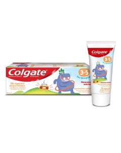 Зубная паста детская 3 5 защита от кариеса без фторида для детей от 3 до 5 лет со вкусом апельсина 6 Colgate