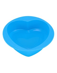Форма для выпечки Heart силиконовая 21 22 см голубая Guffman