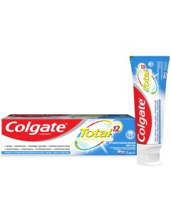 Зубная паста Total 12 Профессиональная Чистка с специальным ингредиентом для гладких и блестящих зуб Colgate