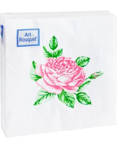 Салфетки бумажные прекрасная роза 20х20 2сл 30л Art bouquet