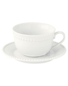 Чашка с блюдцем Tiffany 0 25 л белый Easy life