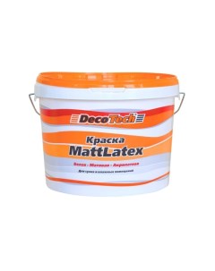 Краска Mattlatex влагостойкая 3 2 7 л Decotech