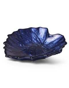 Блюдо Leaves 16x14 3x2 1 см синий стекло Fissman