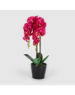 Цветок искусственный в горшке орхидея кармин 62 см Fuzhou light