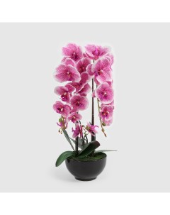 Цветок искусственный в горшке орхидея лиловая 4 цвета 62 см Fuzhou light
