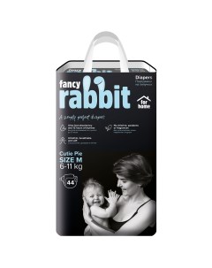 Трусики подгузники for home 6 11 кг размер М 44 шт Fancy rabbit